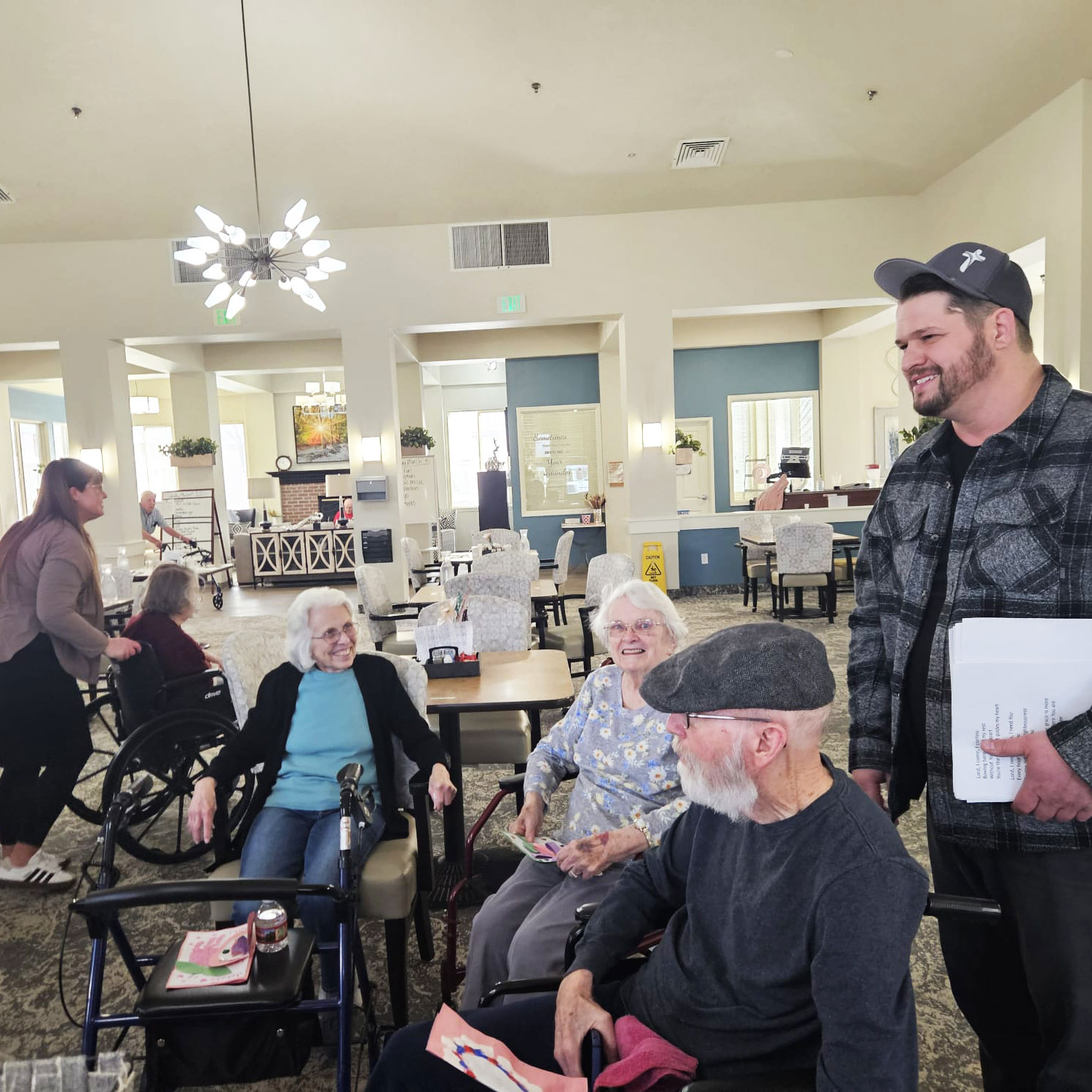 Community outreach with elderly assisted living.